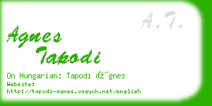 agnes tapodi business card